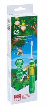 Зубная щетка электрическая звуковая CS Medica CS-562 Junior, зеленая 1 шт