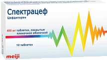 Купить спектрацеф, таблетки, покрытые пленочной оболочкой 400мг, 10 шт в Ваде