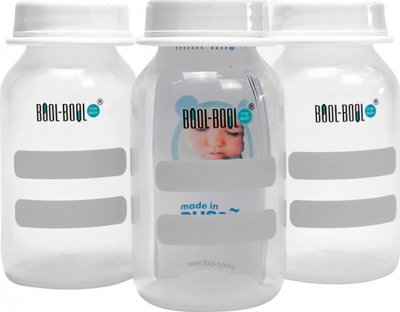 Купить буль-буль (bool-bool) бутылочка-контейнер детская для молока, 125мл, 3 шт в Ваде