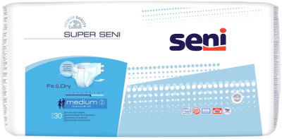 Купить seni (сени) подгузники супер медиум 2 30шт (торунский завод перевязочных материалов, польша) в Ваде