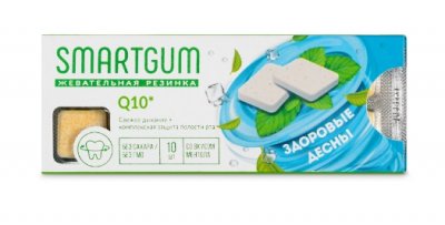 Купить smartgum q10 (смартгам), жевательная резинка массой 1100мг, 10шт бад в Ваде