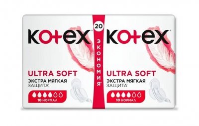 Купить kotex ultra soft (котекс) прокладки нормал 20шт в Ваде