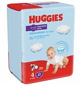 Купить huggies (хаггис) подгузники-трусики для мальчиков 4 9-14кг 17шт в Ваде