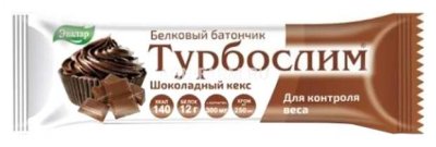 Купить турбослим, батончик белковый для контроля веса шоколадный кекс, 50г 4 шт бад в Ваде