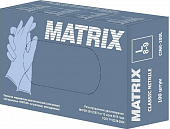 Купить перчатки matrix смотровые нитриловые нестерильные неопудренные текстурированные, размер l, 50 пар, голубые в Ваде