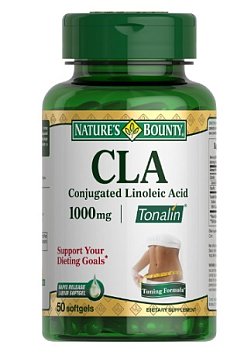 Nature's Bounty (Нэйчес Баунти) CLA 1000мг, капсулы 50 шт БАД