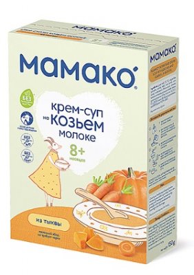 Купить мамако крем-суп из тыквы на козьем молоке с 8 месяцев, 150г в Ваде