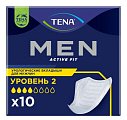 Купить tena (тена) прокладки, men active fit уровень 2, 10 шт в Ваде