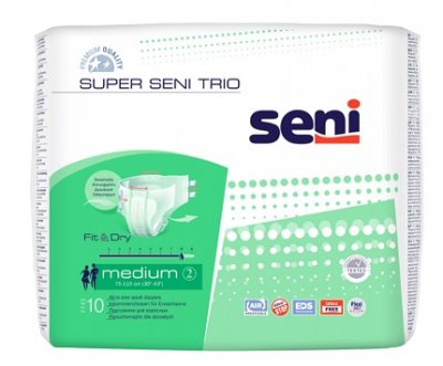 Купить seni (сени) подгузники супер трио медиум 2 10шт в Ваде
