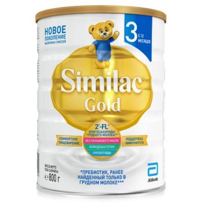 Купить симилак (similac) 3 gold смесь детское молочко 12+, 800г в Ваде