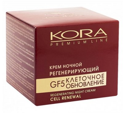 Купить kora (кора) премиум крем для лица и шеи ночной регенерирующий 50мл в Ваде