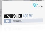 Купить ибупрофен, таблетки, покрытые пленочной оболочкой 400мг, 20шт в Ваде