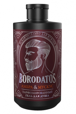 Купить borodatos (бородатос) гель для душа парфюмированный амбра и мускус, 400мл в Ваде