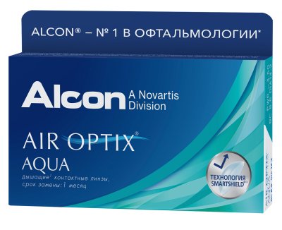 Купить контактные линзы air optix aqua, 3 pk в Ваде