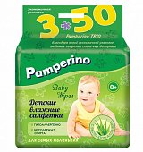 Купить pamperino (памперино) салфетки влажные детские, 50шт 3 упаковки в Ваде