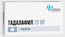 Купить тадалафил, таблетки, покрытые пленочной оболочкой 20мг, 1 шт в Ваде