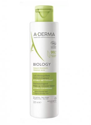 Купить a-derma biology (а-дерма) лосьон для хрупкой кожи лица и глаз мягкий очищающий, 200мл в Ваде