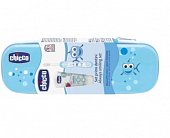 Купить chiccо (чикко) набор детский паста зубная вкус клубника 1-5 лет 50мл + щетка зубная 6-36мес цвет голубой мягкая в Ваде