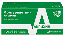 Купить фонтурацетам-акрихин, таблетки 100мг 60шт в Ваде