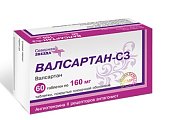 Купить валсартан-сз, таблетки, покрытые пленочной оболочкой 160мг, 60 шт в Ваде