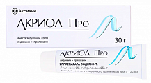 Купить акриол про, крем для местного и наружного применения 2,5%+2,5%, туба 30г в Ваде