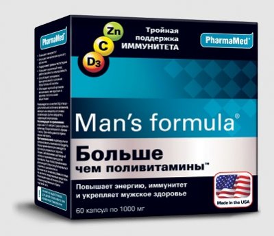 Купить man's formula (мен-с формула) больше чем поливитамины, капсулы, 60 шт бад в Ваде