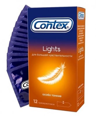 Купить контекс презервативы lights особо тонкие №12 (авк полифарм, соединенное королевство) в Ваде