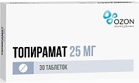 Купить топирамат, таблетки, покрытые пленочной оболочкой 25мг, 30 шт в Ваде