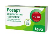 Купить розарт, таблетки, покрытые пленочной оболочкой 40мг, 30 шт в Ваде