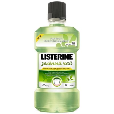 Купить листерин (listerine) ополаскиватель для полости рта, зеленый чай 500мл в Ваде