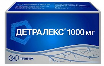 Детралекс, таблетки, покрытые пленочной оболочкой 1000мг, 60 шт