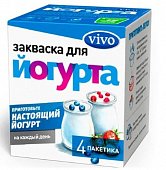 Купить vivo (виво) закваска для йогурта fit, пакетики 0,5г, 4 шт в Ваде