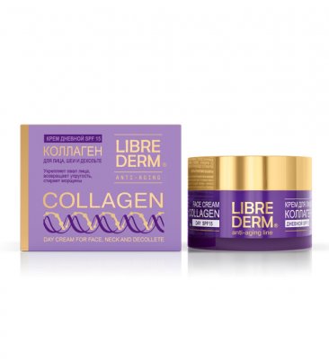 Купить librederm collagen (либридерм) крем дневной для лица восстановление сияния и ровного цвета кожи, 50мл spf15 в Ваде