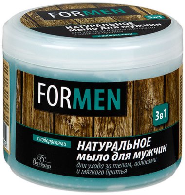 Купить флоресан (floresan) мыло натуральное мужское для кожи, волос и бритья 3в1, 450мл в Ваде