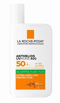 La Roche-Posay Anthelios UVMune 400 (Ля Рош Позе) флюид для лица матирующий солнцезащитный SPF50+/PPD56, 50мл