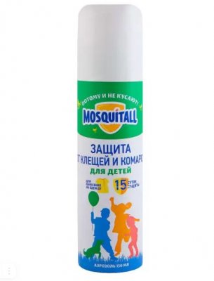 Купить mosquitall (москитолл) нежная защита аэрозоль от комаров и клещей 150 мл в Ваде