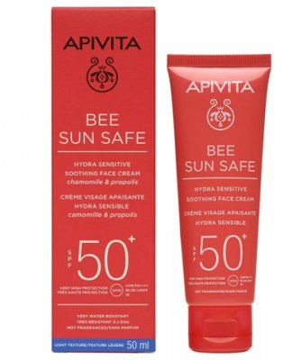 Купить apivita (апивита) крем для чувствительной кожи лица солнцезащитный успокаивающий, spf50 50мл в Ваде