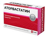 Купить аторвастатин, таблетки, покрытые пленочной оболочкой 10мг, 30 шт в Ваде