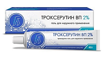 Купить троксерутин вп, гель для наружного применения 2% 40г в Ваде