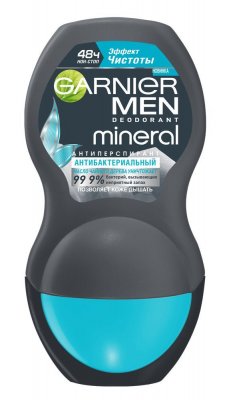 Купить garnier men mineral (гарньер) дезодорант-антиперспирант эффект чистоты 48часа ролик 50мл в Ваде