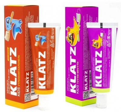 Купить klatz (клатц) набор: зубная паста klatz kids тутти-фрутти 40 мл + утренняя карамель 40 мл в Ваде