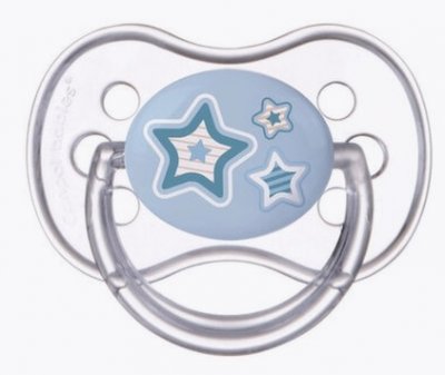 Купить canpol (канпол) пустышка круглая силиконовая 0-6 месяцев newborn baby голубая 1 шт в Ваде