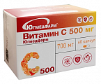Купить витамин с 500мг югмедфарм, капсулы массой 700мг 60шт бад в Ваде