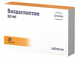 Купить вилдаглиптин, таблетки 50мг, 28шт в Ваде