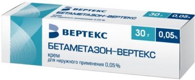 Купить бетаметазон-вертекс, крем для наружного применения 0,05%, 30г в Ваде