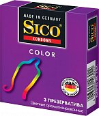 Купить sico (сико) презервативы color цветные 3шт в Ваде