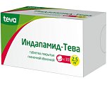 Купить индапамид-тева, таблетки, покрытые пленочной оболочкой 2,5мг, 30 шт в Ваде