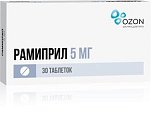 Купить рамиприл, таблетки 5мг, 30 шт в Ваде