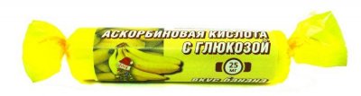 Купить аскорбиновая кислота с глюкозой гленвитол таблетки со вкусом банана 3г, 10 шт бад в Ваде