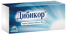 Купить дибикор, таблетки 500мг, 60 шт в Ваде